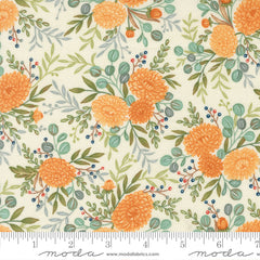 I Love Fall Most Of All Warm White Fall Floral Yardage by Deb Strain for Moda Fabrics