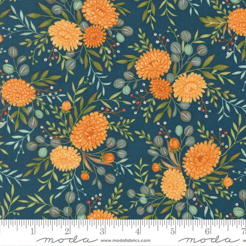 I Love Fall Most Of All Harvest Night Fall Floral Yardage by Deb Strain for Moda Fabrics