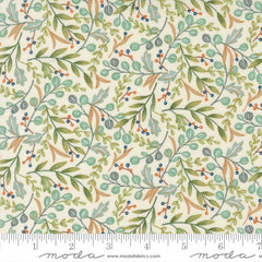 I Love Fall Most Of All Warm White Fall Foliage Yardage by Deb Strain for Moda Fabrics