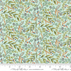 I Love Fall Most Of All Aqua Fall Foliage Yardage by Deb Strain for Moda Fabrics