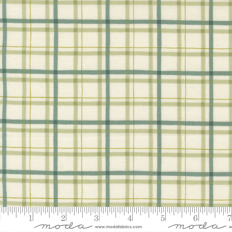I Love Fall Most Of All Warm White Fall Plaid Yardage by Deb Strain for Moda Fabrics