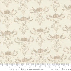 I Love Fall Most Of All Warm White Pumpkins and Vines Yardage by Deb Strain for Moda Fabrics