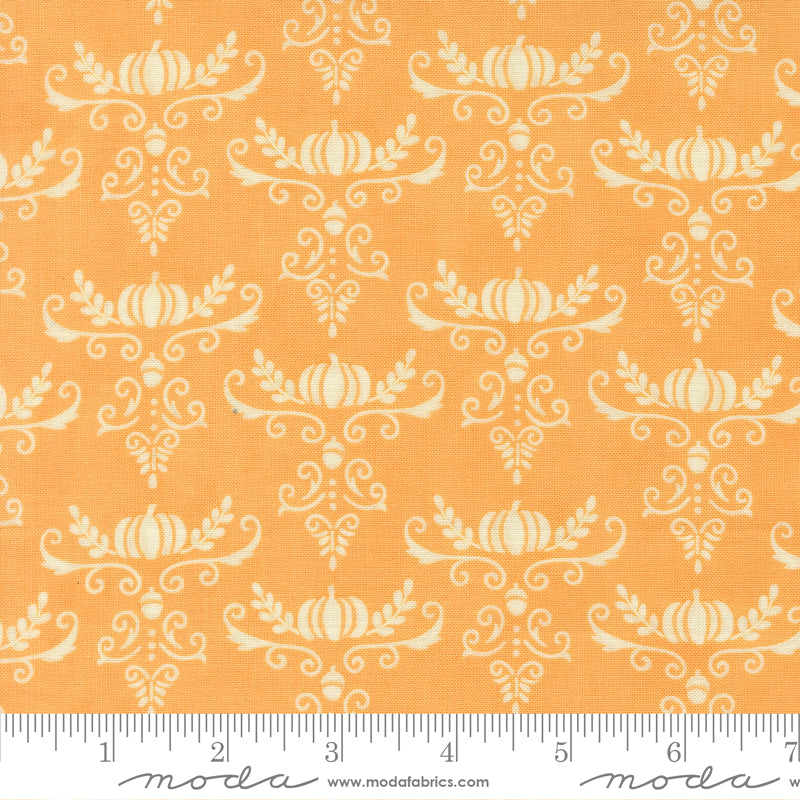I Love Fall Most Of All Light Pumpkin Pumpkins and Vines Yardage by Deb Strain for Moda Fabrics