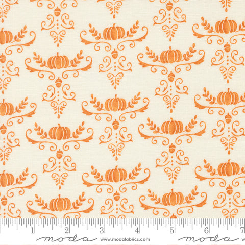 I Love Fall Most Of All White Pumpkin Pumpkins and Vines Yardage by Deb Strain for Moda Fabrics