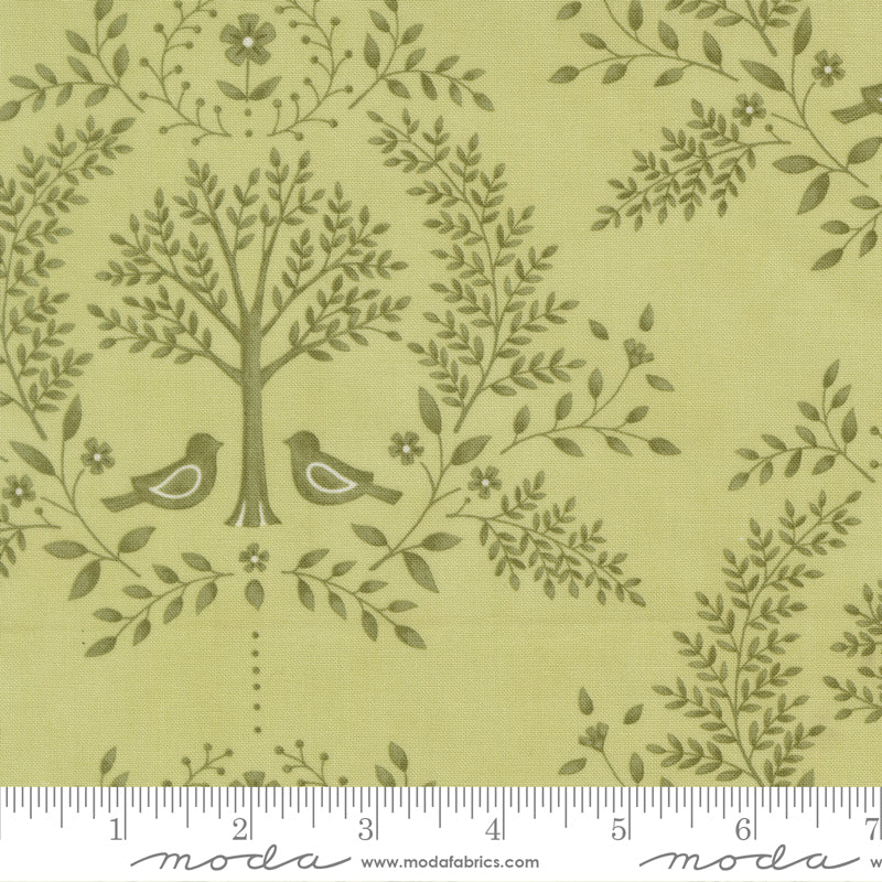Family Tree Eucalyptus Family Tree Damask Yardage by Deb Strain for Moda Fabrics