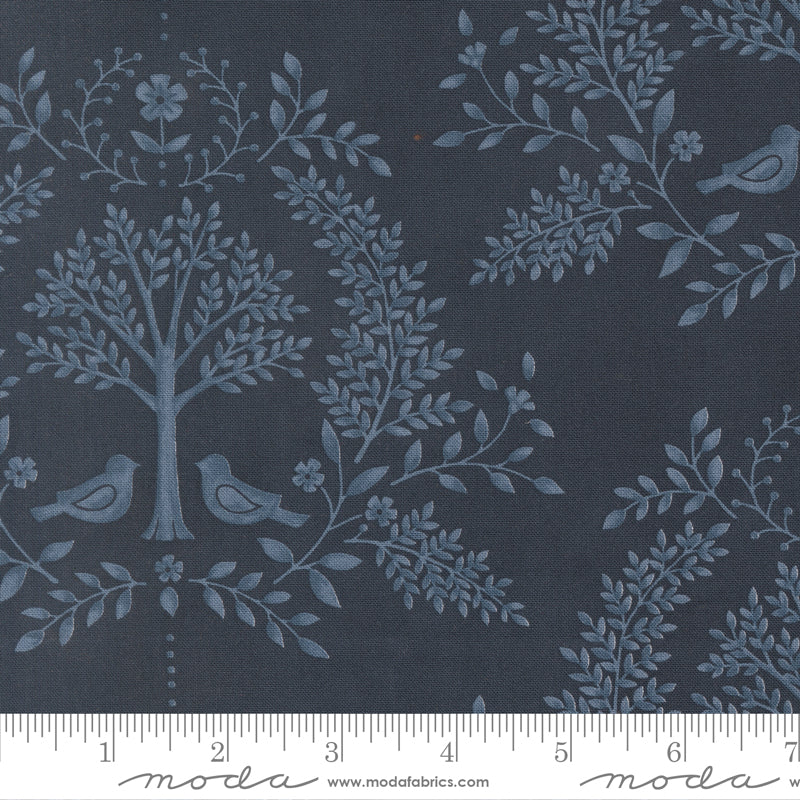 Family Tree Night Sky Family Tree Damask Yardage by Deb Strain for Moda Fabrics