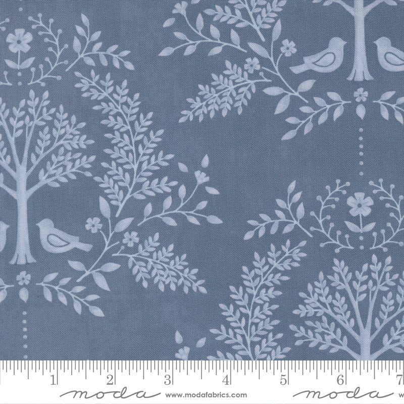 Family Tree Dusk Family Tree Damask Yardage by Deb Strain for Moda Fabrics