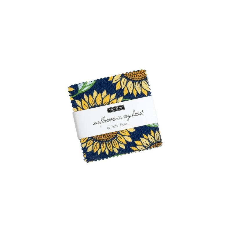 Sunflowers In My Heart Mini Charm by Kate Spain for Moda Fabrics