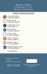 Sporty Stripe Quilt Pattern by Stacy Iest Hsu