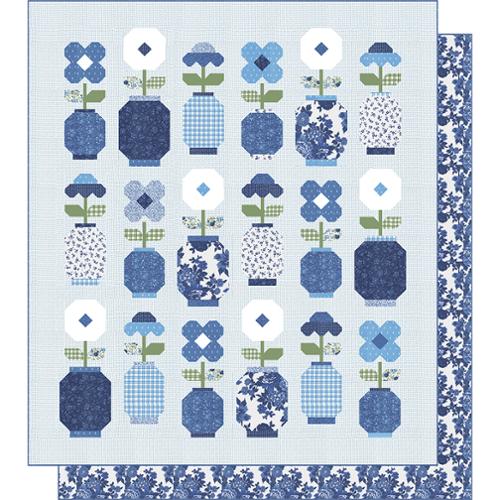 Blueprint Ginger Jars Quilt Kit
