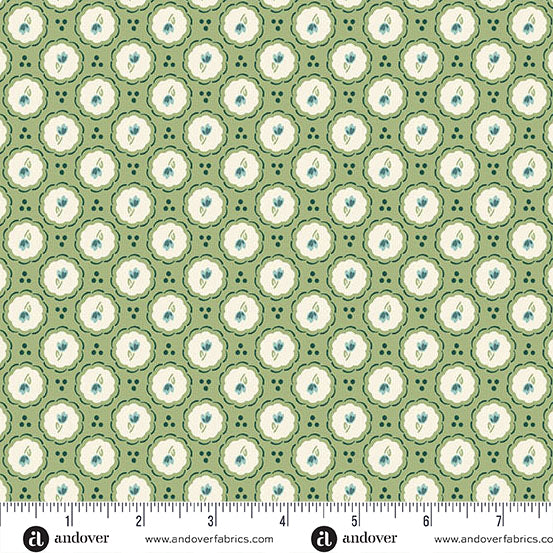 Heartland Prairie Little Blossom Yardage by Judy Jarvi for Andover Fabrics