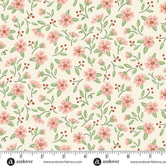 Heartland Azalea In Bloom Yardage by Judy Jarvi for Andover Fabrics