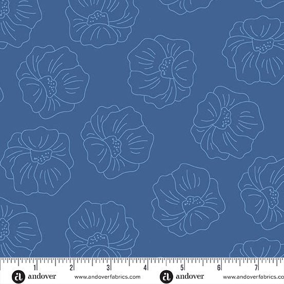 Oh Say Can You Sew Navy Semper Fi Yardage by Amy Latta for Andover Fabrics