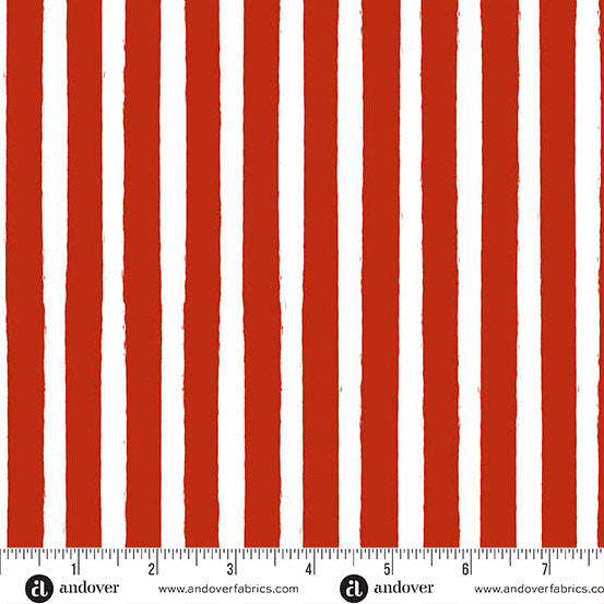 Oh Say Can You Sew Red Broad Stripes Yardage by Amy Latta for Andover Fabrics