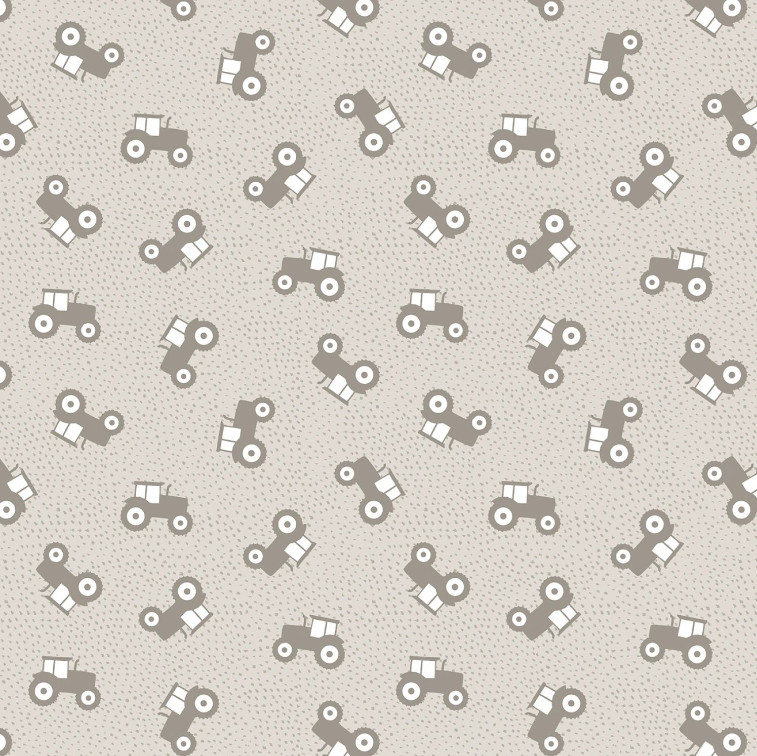 Country Croft Mink Tractors Yardage by Lewis & Irene Fabrics