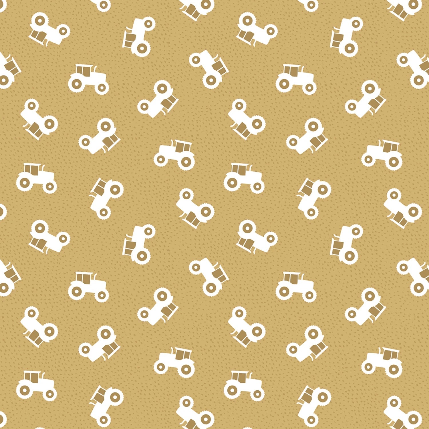 Country Croft Honey Tractors Yardage by Lewis & Irene Fabrics