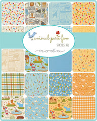 PREORDER Animal Park Fun Fat Quarter Bundle by Stacy Iest Hsu for Moda Fabrics
