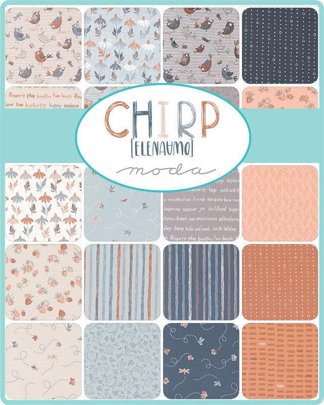 Chirp Fat Quarter Bundle by Elena Amo for Moda Fabrics
