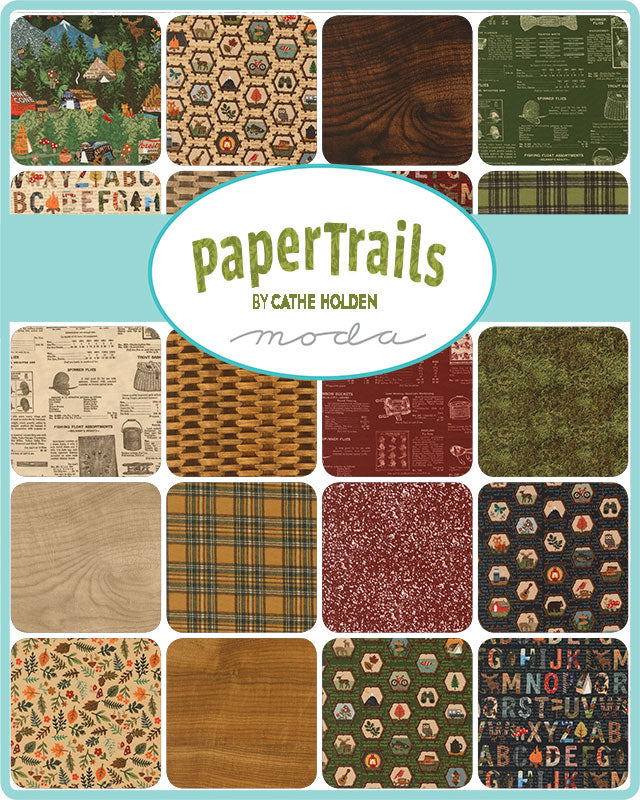 Paper Trails Fat Quarter Bundle by Cathe Holden for Moda Fabrics