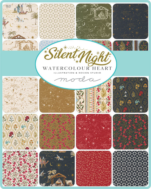 PREORDER Silent Night Jelly Roll by Watercolour Heart for Moda Fabrics