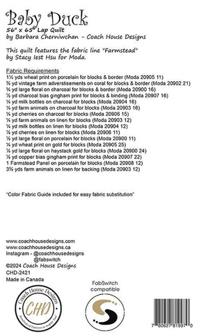 Baby Duck Quilt Pattern by Coach House Designs