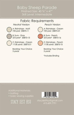 Baby Sheep Parade Quilt Pattern by Stacy Iest Hsu