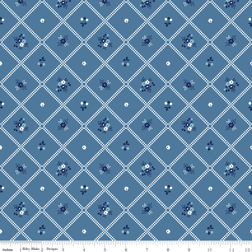 Simply Country Denim Dot Grid Yardage by Tasha Noel for Riley Blake Designs
