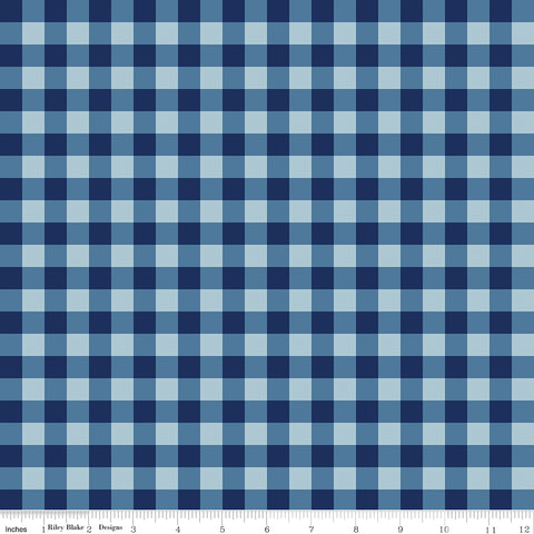 Simply Country Navy Gingham Yardage by Tasha Noel for Riley Blake Designs