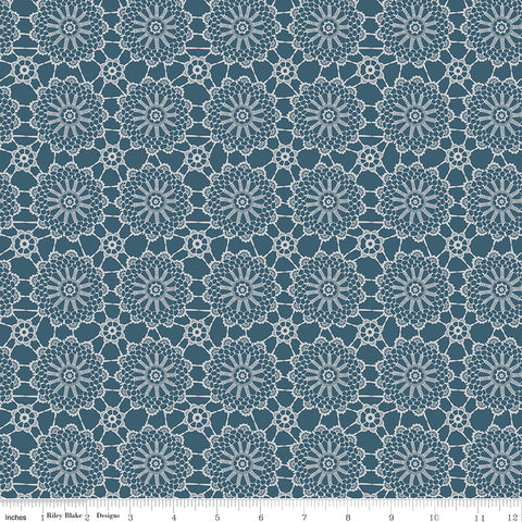 Live, Love, Glamp Denim Crochet Yardage by Dani Mogstad for Riley Blake Designs