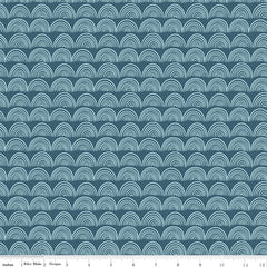 Live, Love, Glamp Denim Rainbows Yardage by Dani Mogstad for Riley Blake Designs