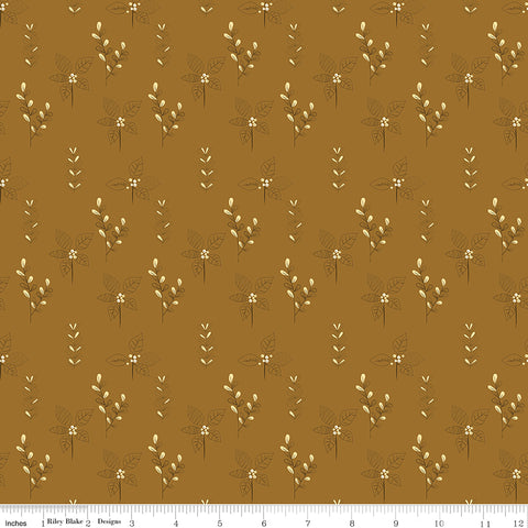 Fall's In Town Tan Drawing Yardage by Sandy Gervais for Riley Blake Designs