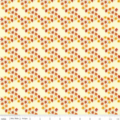 Fall's In Town Cream Floral Yardage by Sandy Gervais for Riley Blake Designs
