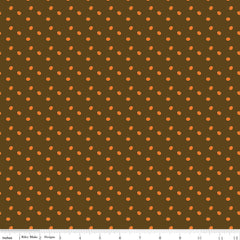 Fall's In Town Brown Pumpkins Yardage by Sandy Gervais for Riley Blake Designs