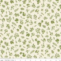 Yuletide Forest Cream Woodland Yardage by Katherine Lenius for Riley Blake Designs