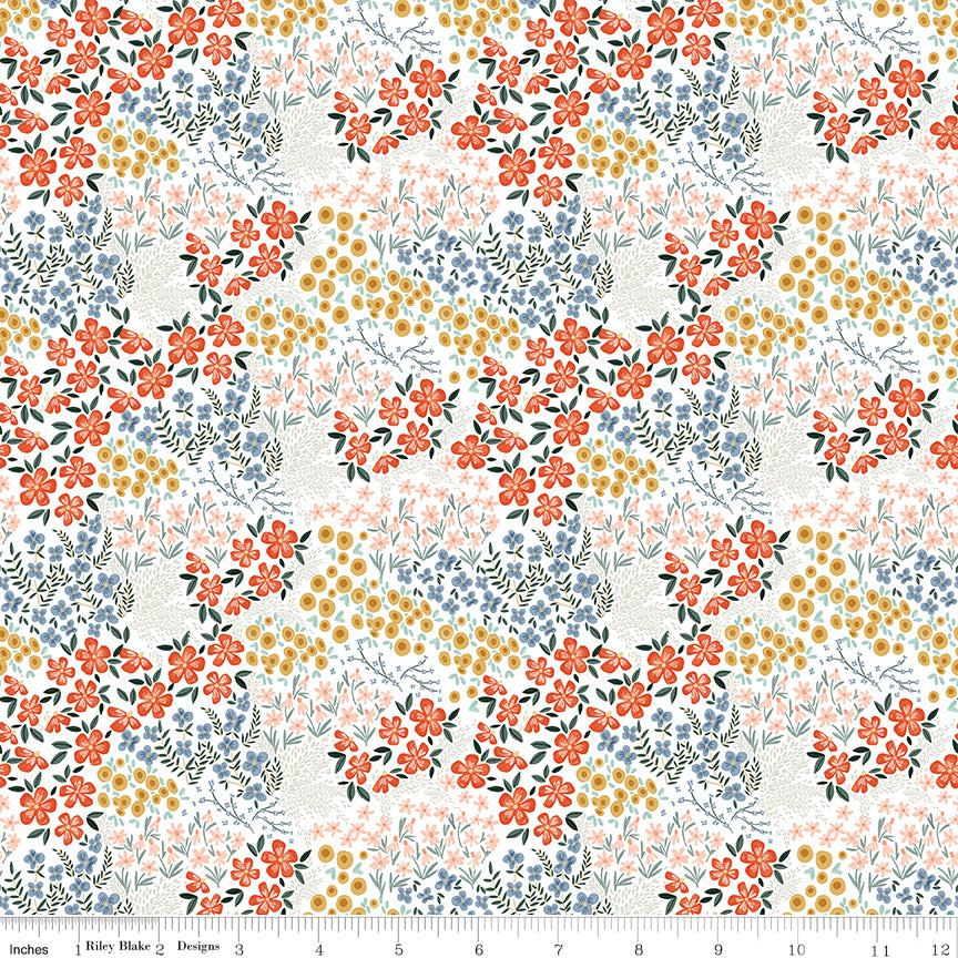 Farmhouse Summer Off White Floral Yardage by Echo Park Paper Co. for Riley Blake Designs
