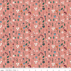 Let's Create Coral Stems Yardage by Echo Park Paper Co. for Riley Blake Designs