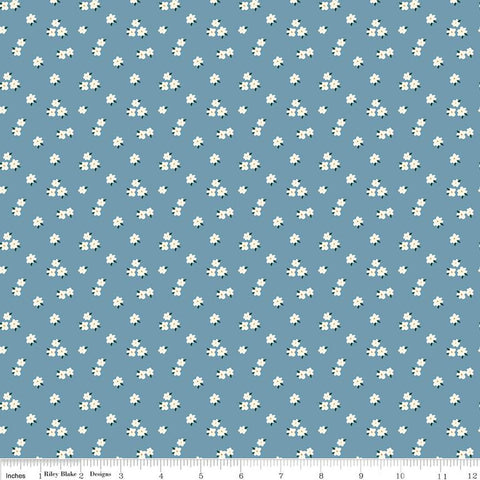Let's Create Blue Flowers Yardage by Echo Park Paper Co. for Riley Blake Designs