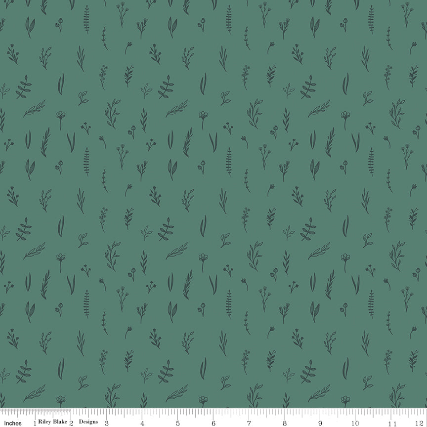 Let's Create Hunter Tonal Stems Yardage by Echo Park Paper Co. for Riley Blake Designs