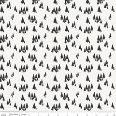 Woodsman Cream Trees Yardage by Lori Whitlock for Riley Blake Designs