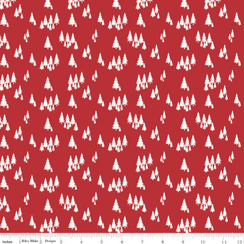 Woodsman Red Trees Yardage by Lori Whitlock for Riley Blake Designs