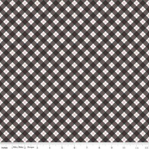Woodsman Black Bias Plaid Yardage by Lori Whitlock for Riley Blake Designs