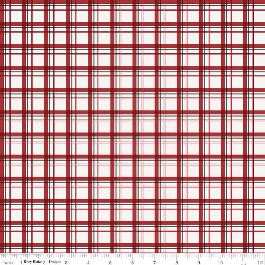 Woodsman Cream Plaid Yardage by Lori Whitlock for Riley Blake Designs