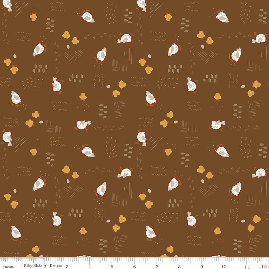 Country Life Field Chicken Scratch Yardage by Jennifer Long for Riley Blake Designs