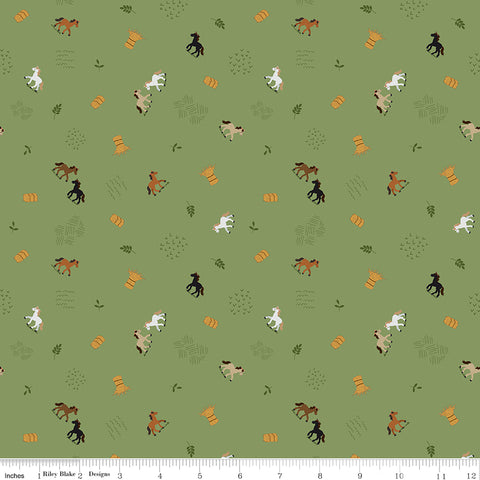 Country Life Grass Grazing the Hay Yardage by Jennifer Long for Riley Blake Designs