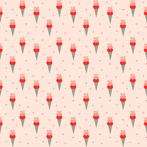 I Love Us Ballerina Cones Yardage by Sandy Gervais for Riley Blake Designs