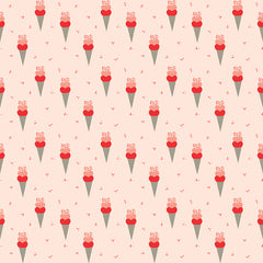 I Love Us Ballerina Cones Yardage by Sandy Gervais for Riley Blake Designs