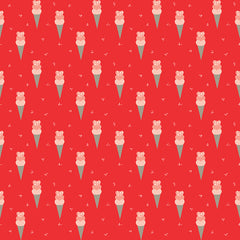 I Love Us Red Cones Yardage by Sandy Gervais for Riley Blake Designs