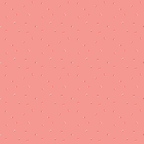 I Love Us Coral Sprinkles Yardage by Sandy Gervais for Riley Blake Designs