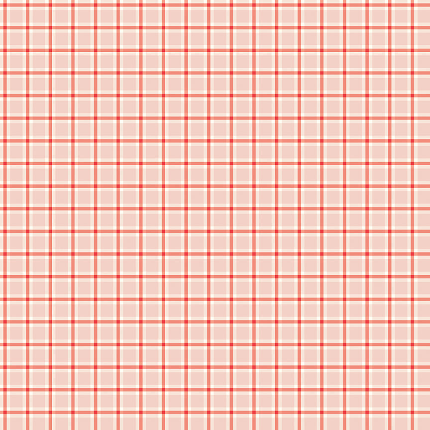 I Love Us Blush Plaid Yardage by Sandy Gervais for Riley Blake Designs