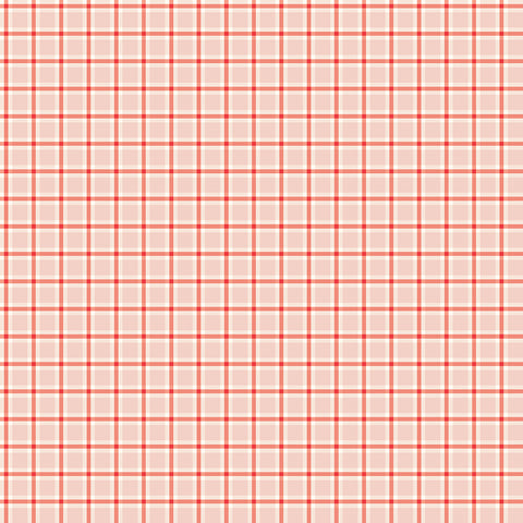 I Love Us Blush Plaid Yardage by Sandy Gervais for Riley Blake Designs